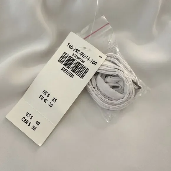 NWT Abercrombie & Fitch MEDIUM White Lined Strapless Top NEW - Picture 10 of 10